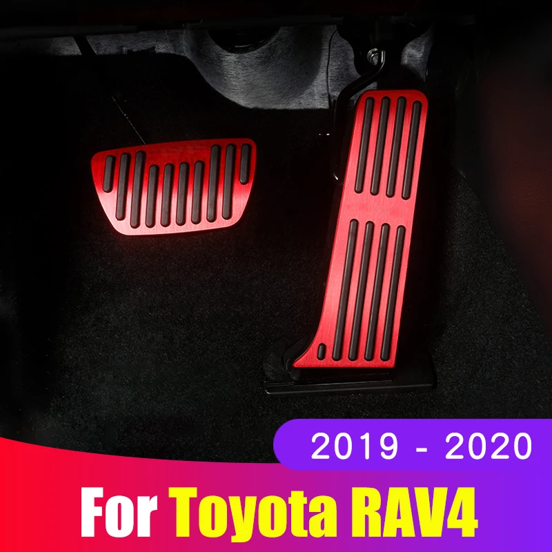 

Car Accelerator Brake Pedal Footrest Pedal Plate Cover Non-Drilling Interior Refit For Toyota RAV4 2019 2020 Accessories