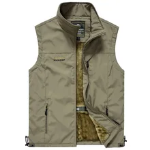 7882# осенний и зимний мужской уличный Повседневный бархатный жилет со стоячим воротником, жилет для фотографии, мужской жилет большого размера