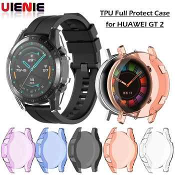 

TPU Case for Huawei watch GT 2 46mm strap band Watch GT2 46 mm 42mm soft Plated All-Around Screen Protector cover bumper Cases