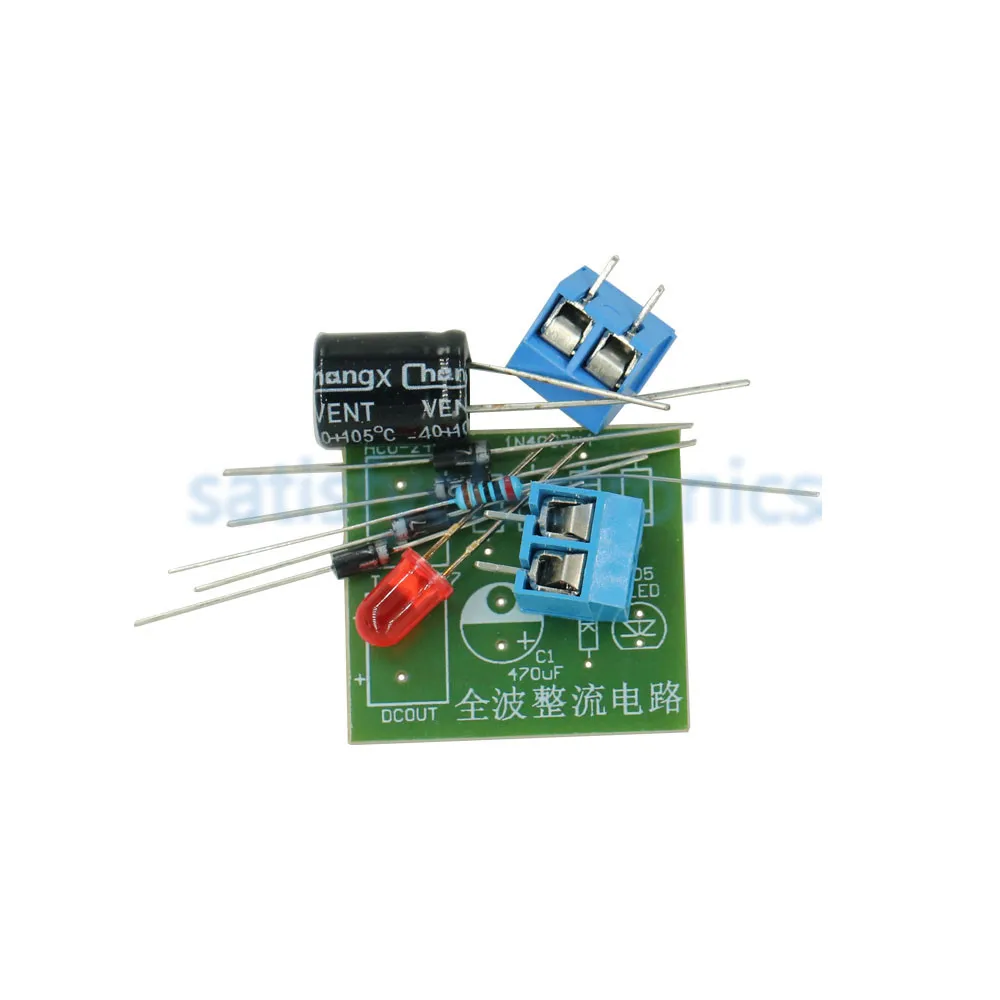Diy Kit IN4007 Bridge Rectifier AC DC Converter Full Wave Rectifier Circuit Board KIT Parts