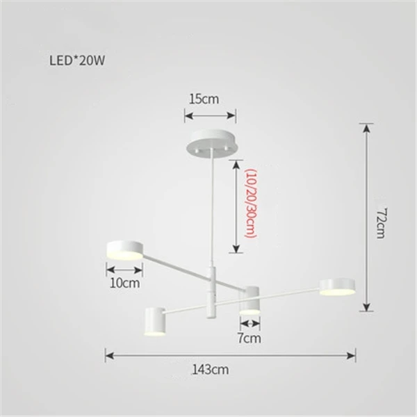 4 lights B Скандинавская Роскошная вращающаяся Люстра для гостиной, современное искусство, промышленная столовая, спальня, светодиодная люстра, домашний декор, светильник - Цвет абажура: 4 lights B