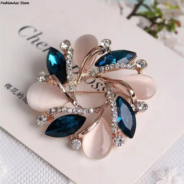 Bauhinia Crystal Brooch Pin 2