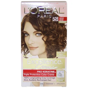 

LOreal Paris Excellence Creme Pro - Keratine # 5RB Medium Reddish Brown - Warmer by for Unisex - 1 Application Hair Color