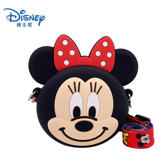 Disney Mickey Mouse Children Bag Cartoon Silicone Minnie Donald Duck Doughnut Wallet Baby Crossbody Bag Toys For Kids Girl Gift 4