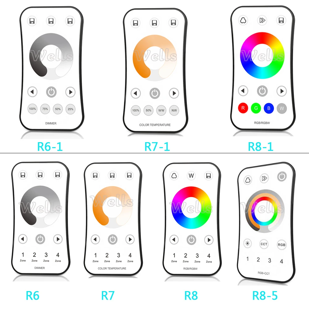 

2.4G RF wireless LED Touch Remote Single Color /Color temperature/RGB/RGBW led Remote dimmer controller