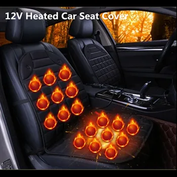 

12V Heated Car Seats Universal Automobile Heating Seat Cover Cushion Winter Warmer Cars Seat Heater Pad Interior Car Accessories