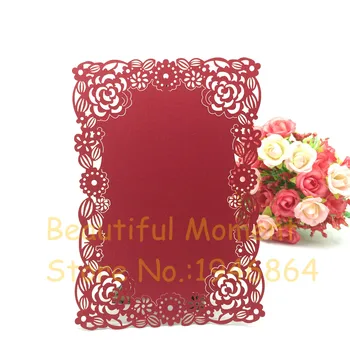 

20Pcs Wedding Table Card Paper Laser Cut Lace Flower Table Name Card Place Card Elegent Wedding Party Decoration Favor Seat Card
