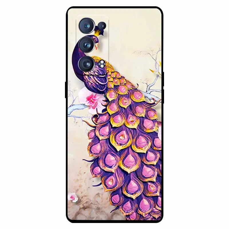 Shockproof Soft Silicone TPU Back Cover for Oppo Reno 6 Pro 5G - Cute and Durable