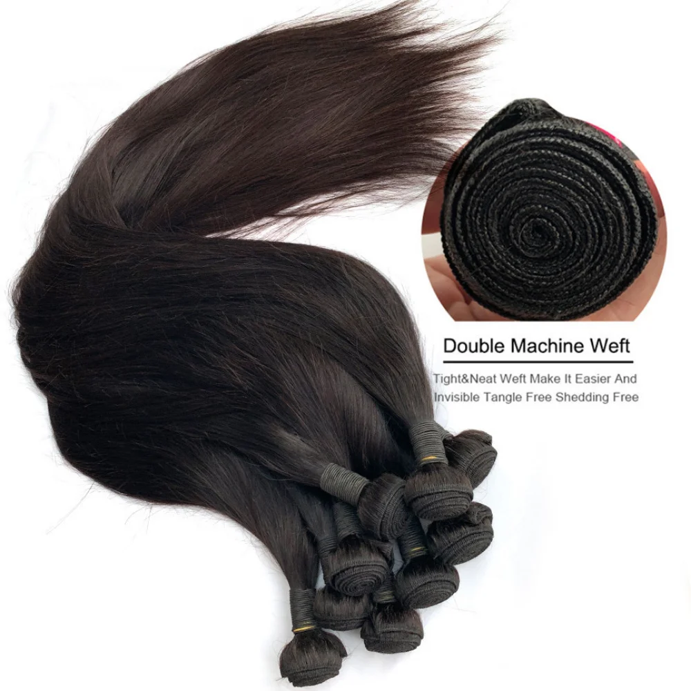 Brazilian Bone Straight Human Hair Weave Bundles 36" Long Length Natural Remy Human Hair Extension