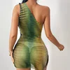 Women Sexy Summer Sleeveless One Shoulder See Through Bodycon Party Mini Dress 2021 Female Clothing Streetwear Wholesale 17
