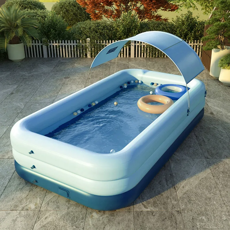 Kids Outdoor Canopy Sunshade Swimming Pool PVC Wireless Automatic Inflatable Swimming Pool Household Adult Large Infant