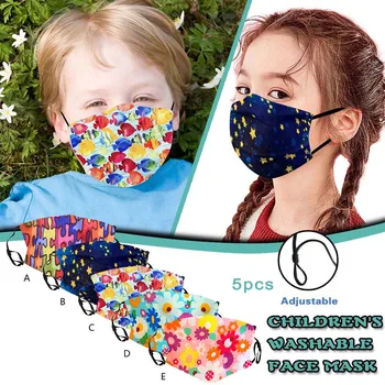 

Fashion Mask Mascarillas 5pcs Children's Windproof Anti-spitting Protective Mask Masque Masks Mondmasker Wasbaar In Stock!