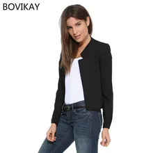 Модное повседневное маленькое Женское пальто с длинным рукавом, дышащее, комфортное, женское, офисное, маленький костюм, Короткие блейзеры, Mujer, осень
