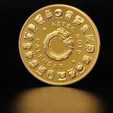 Позолоченная монета Maya Мехико Майя календарь с предсказаниями антикварная сувенирная монета винтажная польская монета коллекционные подарки