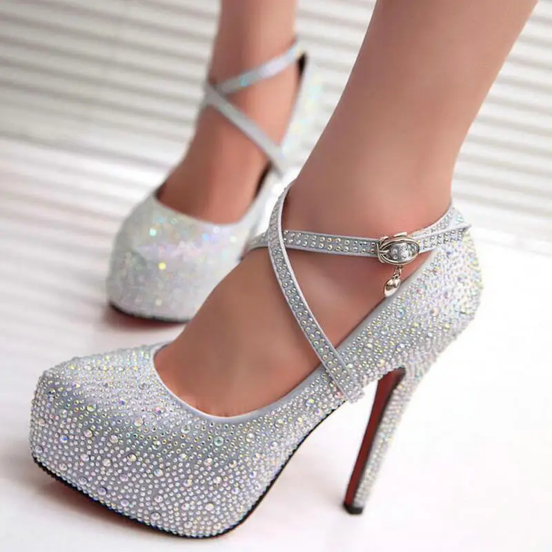 formal heels silver