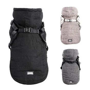 

Pet Harness Winter Warm Clothes Plus Velvet Thickening Soft and Breathable Adjustable Buckle Jacket Small Medium Dogs