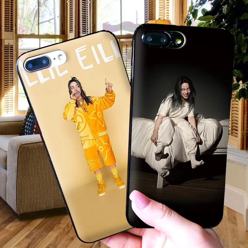 

Hot Billie Eilish singer For iPhone X XR XS MAX Soft Silicone Back Cover For Apple iPhone 8 7 6S 6 S Plus Phone Case