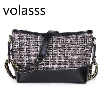 

New Chain Quilted Plaid Bag Hobos Shoulder Crossbody Messenger Bags Women Female Handbags Diamond Lattice Tote 2020 Dames Tassen