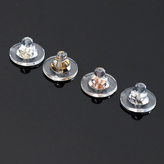 Solid .925 Sterling Silver Locking Earring Backs, Safety Secure  Hypoallergenic Silver Earring Backs for Studs