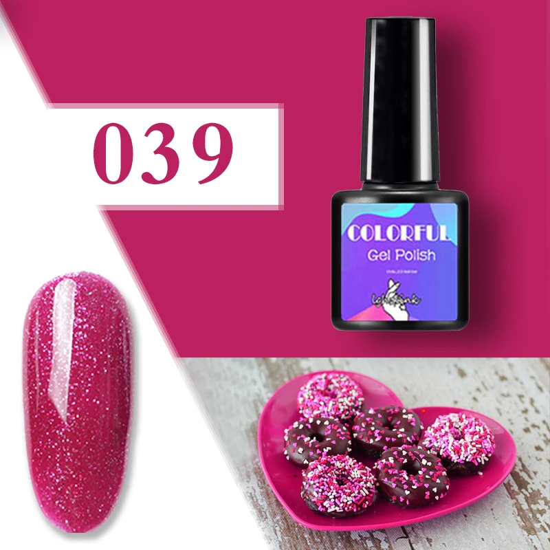 039 Lghzlink 7,5 мл Гель-лак для ногтей Vernis/УФ полуперманентный светодиодный гель для наращивания ногтей голографический Гель-лак для ногтей Gellack Nails Art - Цвет: 039