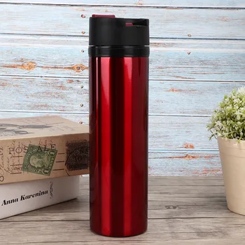 

Free Shipping French Press Mug for Travel Coffee Vacuum Flask Tea Brewing Bottle To Go Double Wall Thermos Bottle 304 Portable