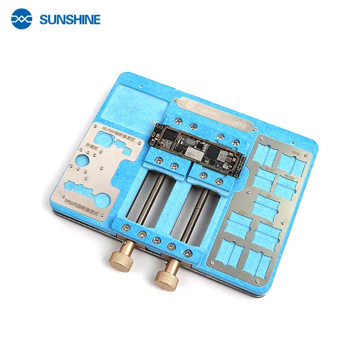 SUNSHINE SS-601J 2020 upgrade mainboard fixture for iPhone fingerprint repair PCB bracket mainboard welding repair
