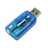 Computer External Sound Card USB 2.0 to 3D Virtual Audio Sound Card LED Indicator Virtual 5.1 Sound Effects Transparent Shell ► Photo 2/6