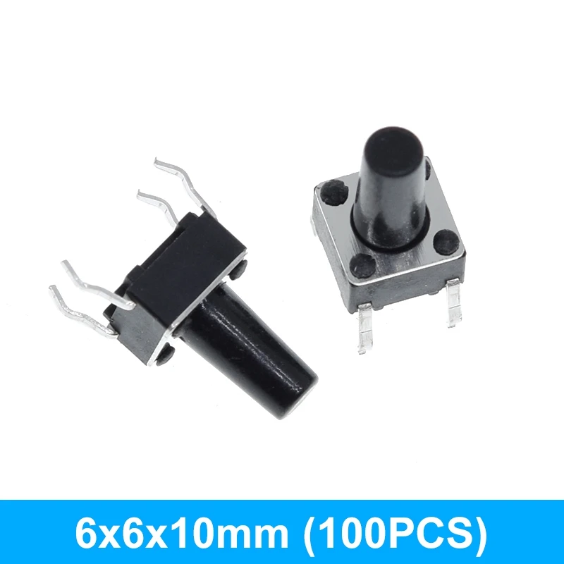 100/300 stücke 6X6X5/4,3/5,5/6/7/8/9/10/13 MM Takt Schalter Push Button Schalter 12 V 4PIN DIP Micro Schalter Für TV/Spielzeug/home verwenden Taste – Detail 17
