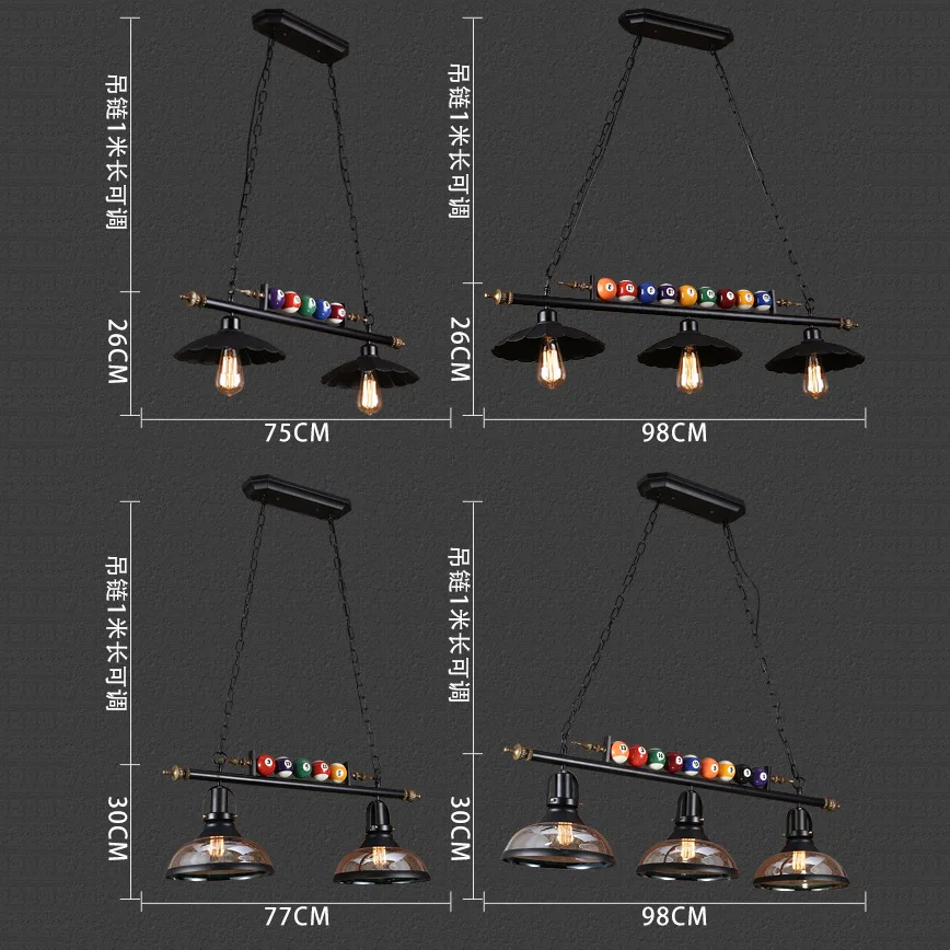 Американская ретро люстра для ресторана, бара, бильярдного магазина, украшенная креативными ностальгическими лампами, домашний декор, Подвесная лампа для кафе
