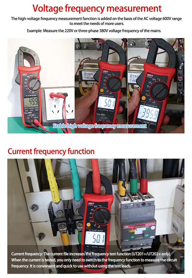 UNI T UNI-T цифровой клещи UT201+ UT202+ UT203+ AC DC ток Amperimetro тестер зажим мультиметр Сопротивление Частота