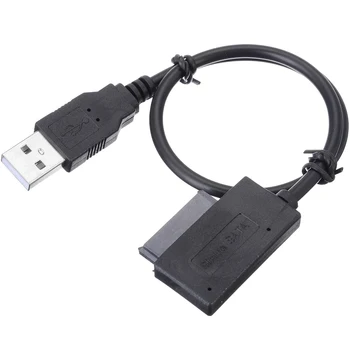 

35CM USB 2.0 to Mini Sata II 7+6 13Pin Adapter Converter Cable for Laptop CD/DVD ROM Slimline Drive Converter HDD