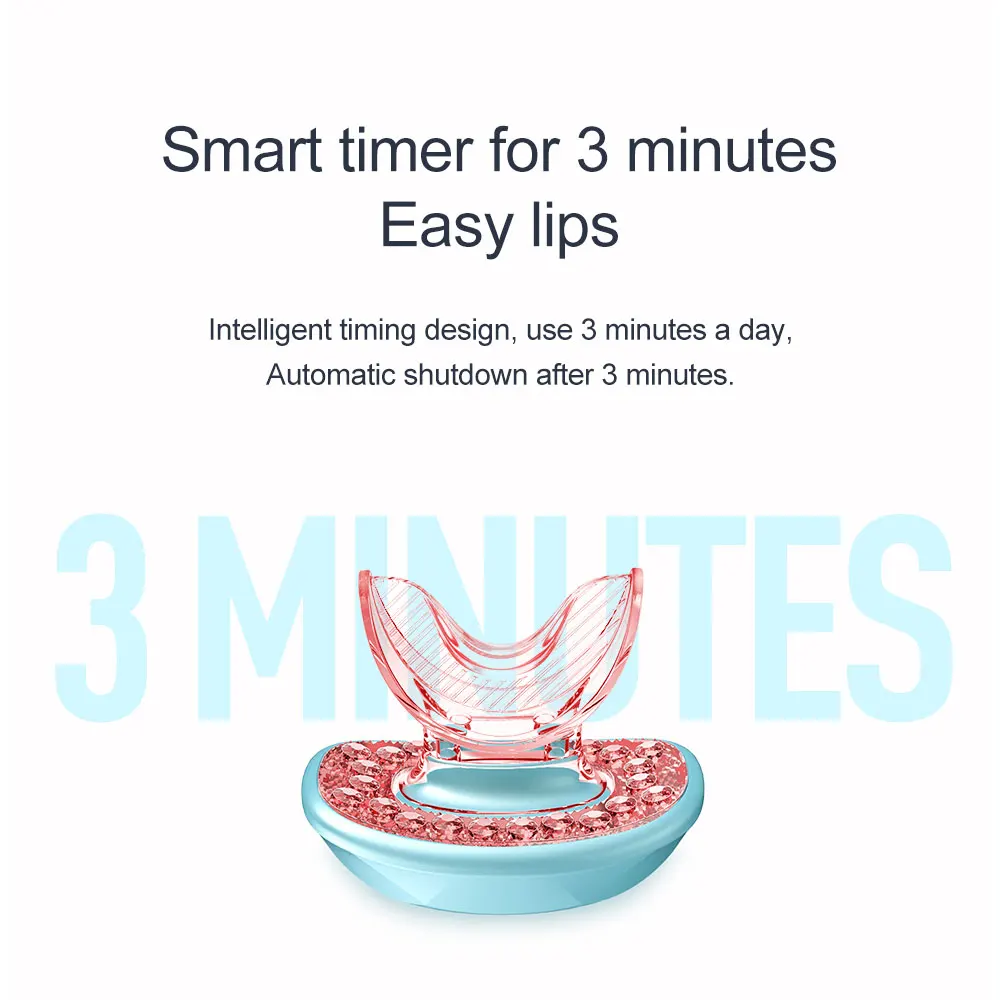 LESCOLTON Lip Plumper Rechargeable LED Devices Silicone Lip Plumper Tool LED Light Therapy Lip Enhancer Lip Care Tools Home Use