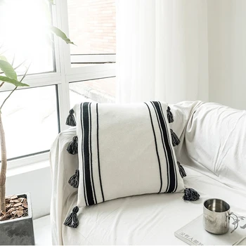 

Cushion cover 35*50/45*45 Geometric Cushion Cover Tassels Pillow Cover Pillowcase for Home Sofa Bed Decor Decorative Pillows