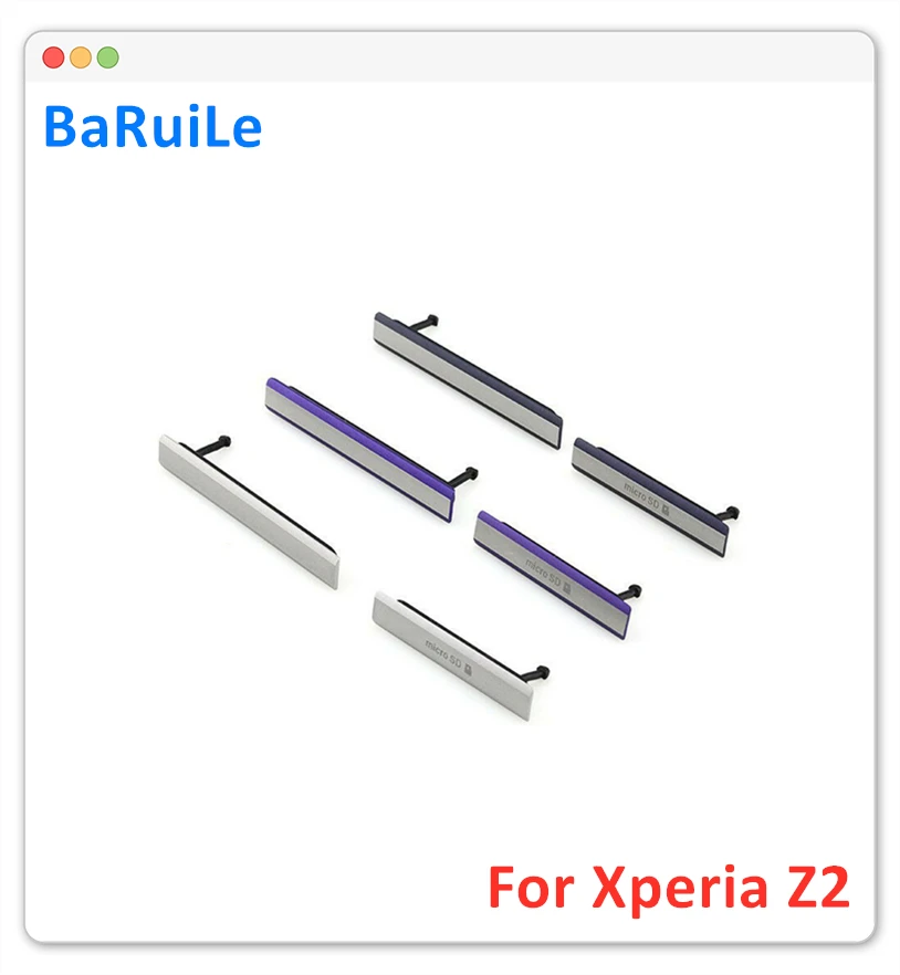 BaRuiLe 5 комплектов водонепроницаемый usb зарядка Пылезащитная Заглушка Крышка Micro SD sim-карта порт слот крышка для sony Xperia Z2 L50W D6503