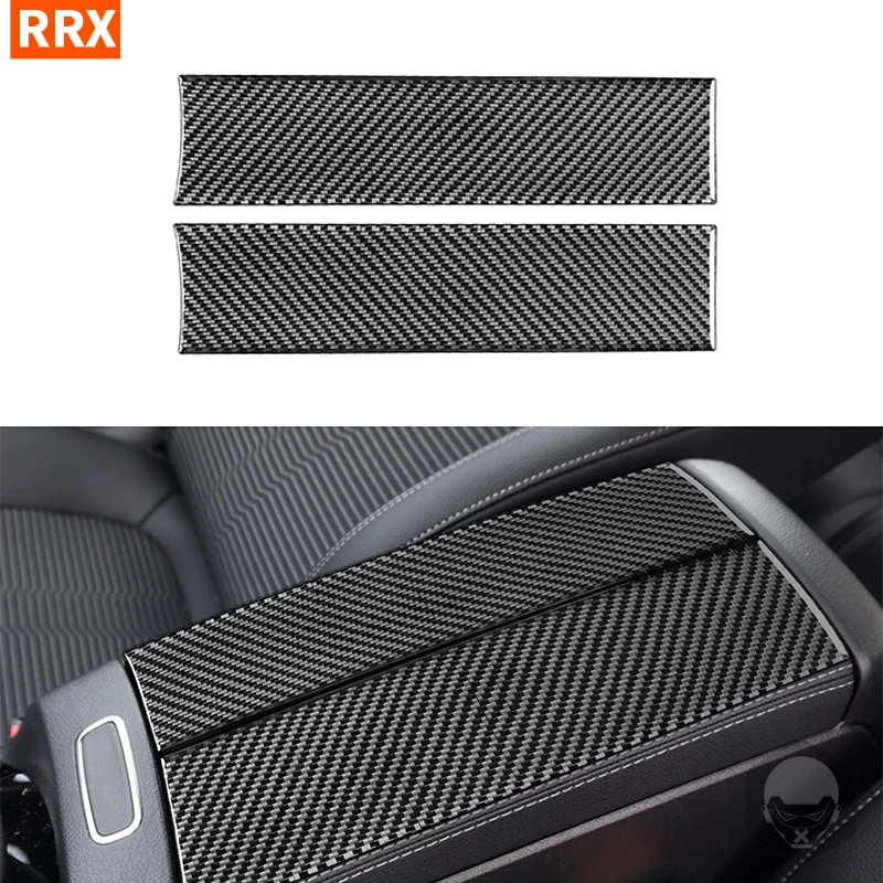

Car Back Row Armrest Box Panel Trim Cover Decorative For Mercedes Benz 2019 2020 GLB Real Carbon Fiber Stickers Accessories