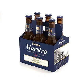 

Mahou - Maestra Doble Lúpulo Cerveza Lager Tostada, 7.5% Volumen de Alcohol - Pack de 6 x 33 cl