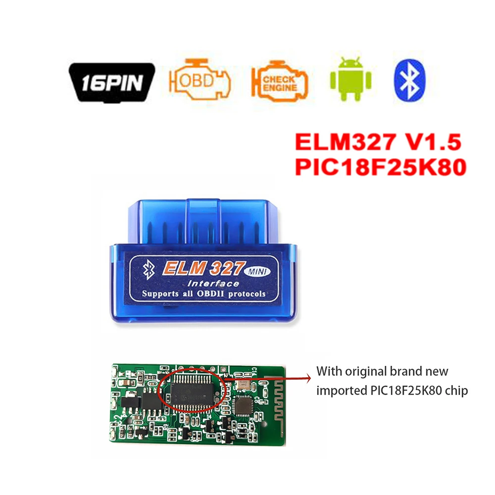 Диагностический сканер OBD2 ELM327 V1.5 Wi-Fi OBD 2 автомобильный диагностический для