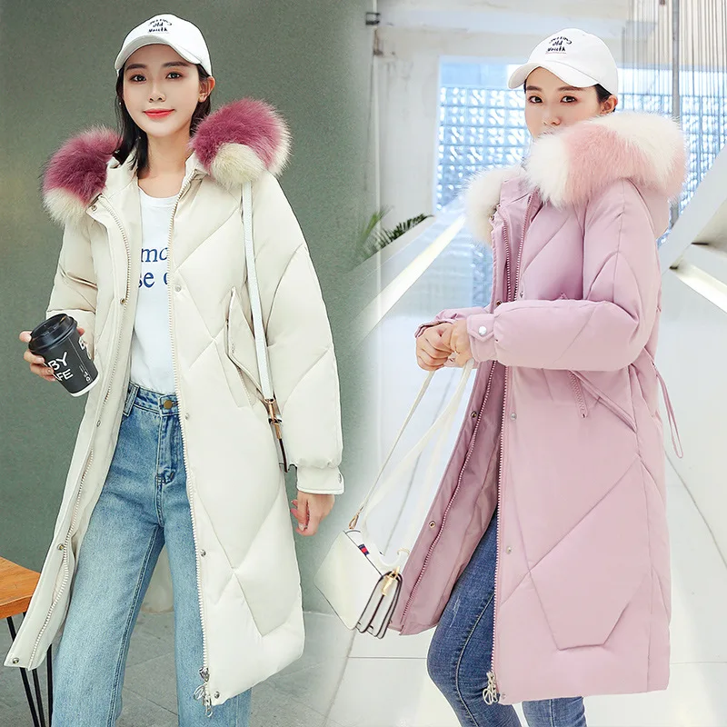 

Cotton Coat Women's 2019 Winter New Style Mid-length Slim Fit Slimming Warm Cold Temperment Cotton-padded Clothes Timeless