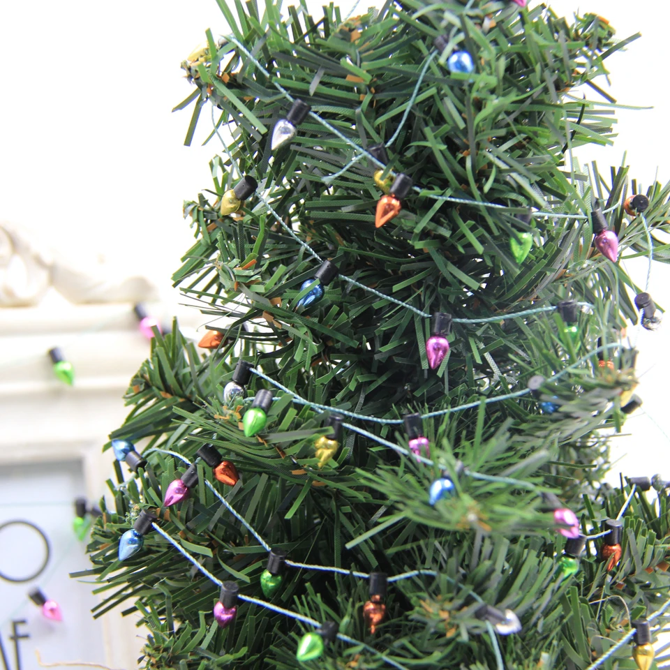 5M Christmas Garland DIY Bulbs Colorful Banner Xmas Tree Hanging Ornaments Christmas Party Birthday Decorations Home Supplies