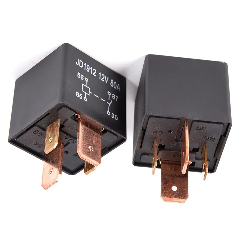 4Pin DC 24V 12V 80A JD1912 автомобильное реле водонепроницаемое сверхмощное реле|Кабели