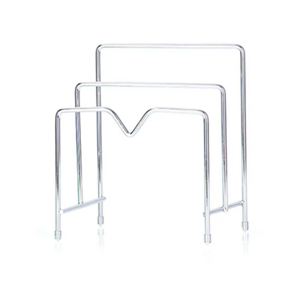 

Multi-layer Kitchen Shelf Pot Lid Rack Organizer Stand For Lids Pan & Cutting Board Holder Storage Stainless Steel Dish Rack