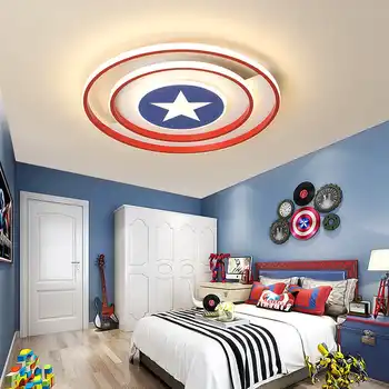 White Captain America Star Kid Room Bedroom Children Princess