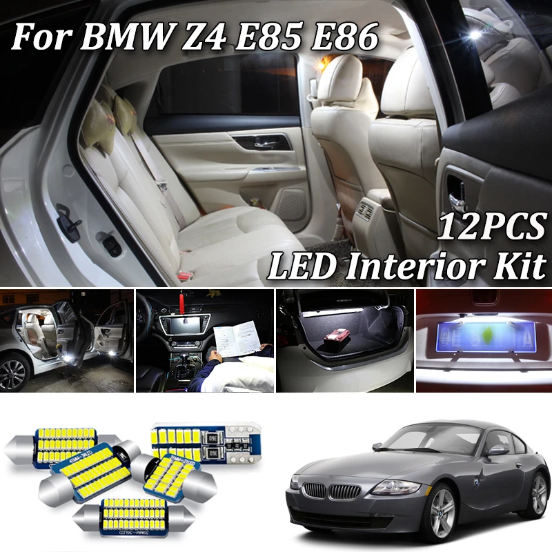 12pcs White Canbus Error Free Led Car Interior Lights Package Kit For Bmw Z4 E85 E86 Z4 Roadster Coupe Convertible 2003 2008 Signal Lamp Aliexpress