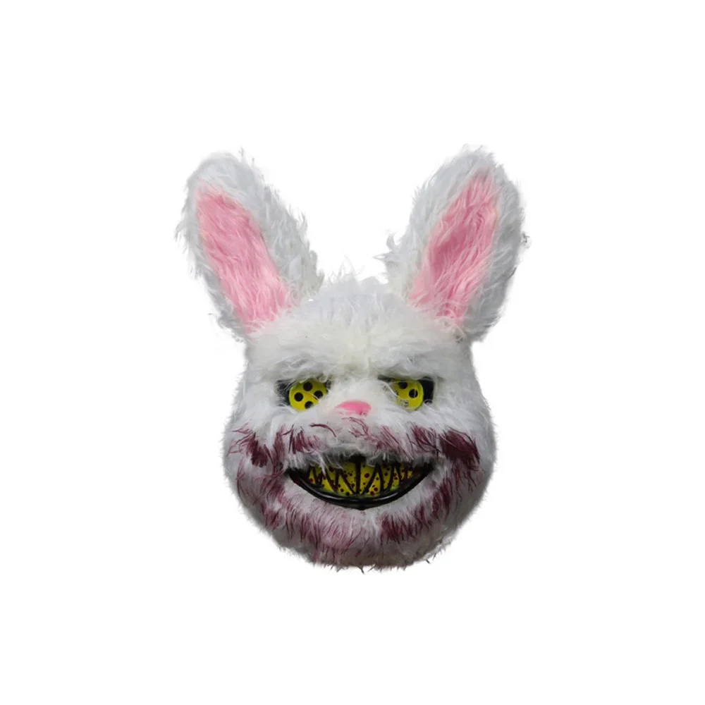 Новые кровавые маски с кроликом, страшные маски для Хэллоуина, зомби, животных, плюшевый мишка, плюшевые маски для косплея, Вечерние Маски - Цвет: rabbit