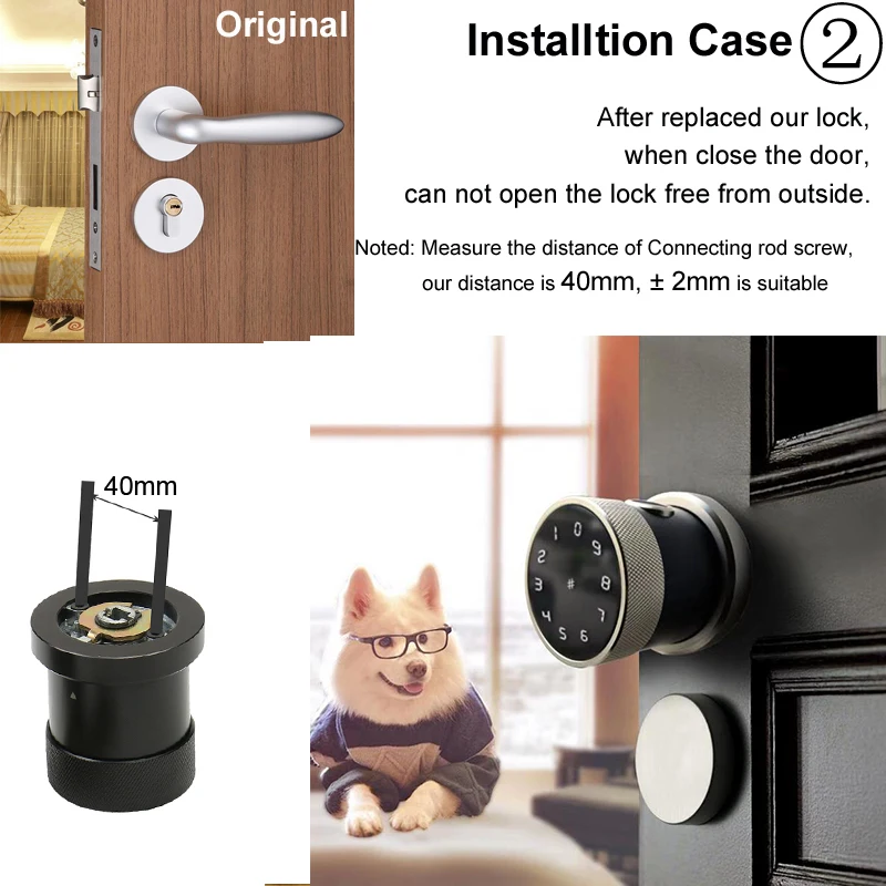 Smart Lock Fingerprint Biometric Door Lock Keyless Touchscreen Keypad Card Electronic Digital Door Lock with TT lock app