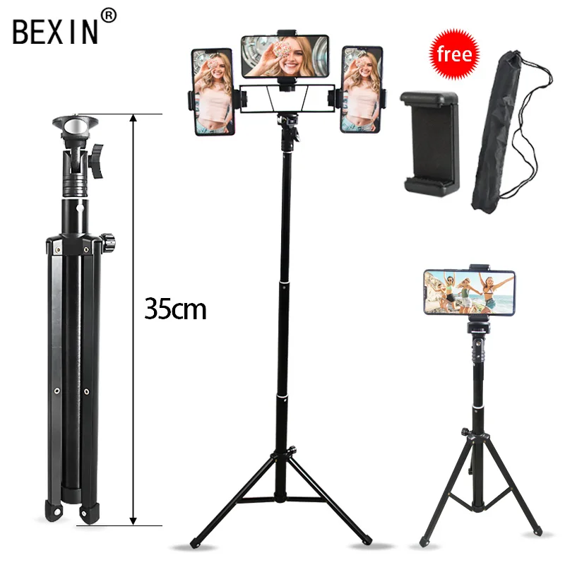  Phone tripod mobile phone illuminated mount lightweight smartphone tripod selfie stick support phot