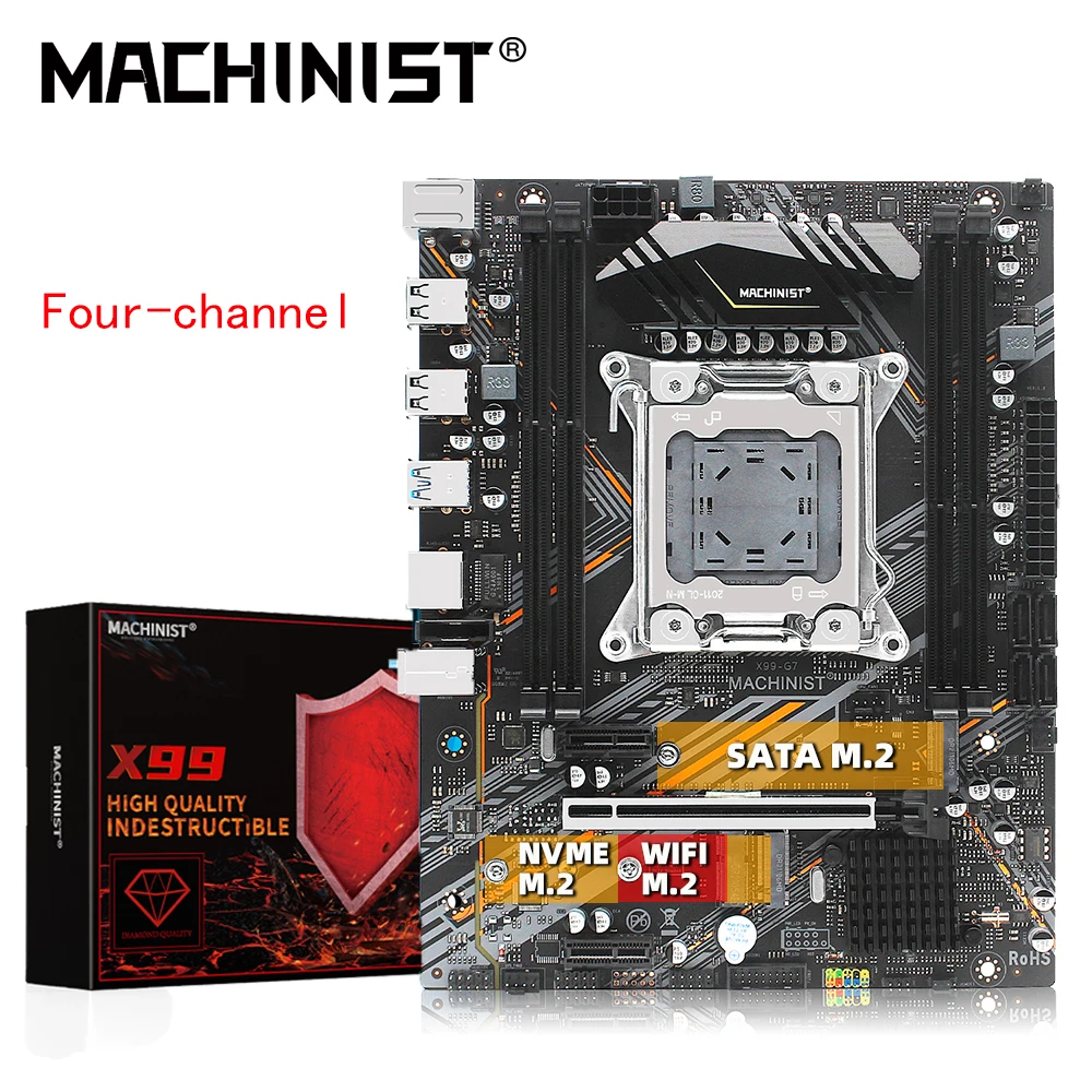 Machinist X99-placa base de cuatro canales, compatible con LGA 2011-3 CPU DDR3 ECC/Memoria de NON-ECC Intel Xeon E5 V3 y V4, procesador x99-G7