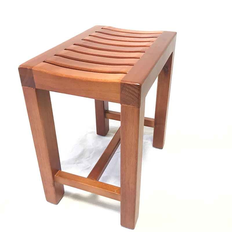 Bathroom Stool Solid Wood Small Anticorrosive Water Skiing Footstool Old People Bathing Shower Room Low Creative For Shoes |