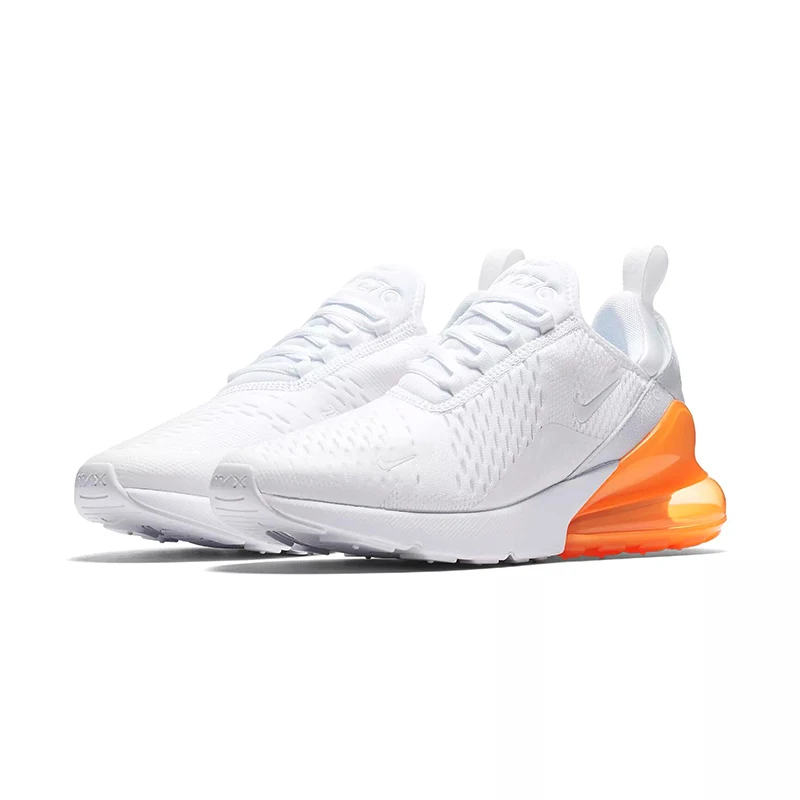 И аутентичный с Nike Air Max 270 Для мужчин, кроссовки для бега на открытом воздухе спортивные дышащие шок впитывающие кроссовки AH8050-002