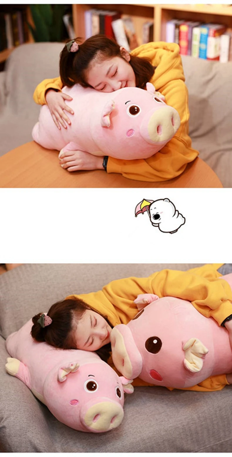 Cute pig plush toy plush doll big pink pigs toys accompany sleeping pillow lfor girl birthday gift wedding deco 33inch 85cm DY50737 (10)